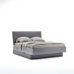 Łóżko Nicol 180 z szufladą i tapicerowanym zagłówkiem