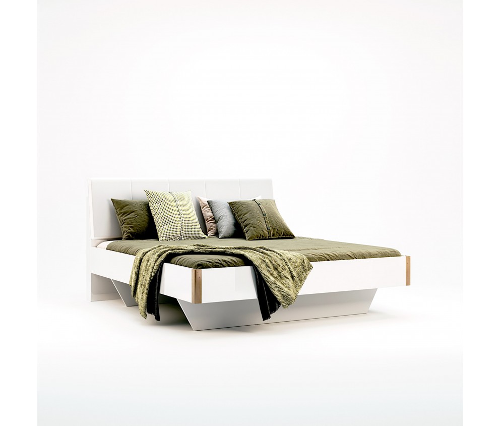 Łóżko Arnika 160 z tapicerowanym zagłówkiem