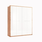 Szafa Arnika 4D z listwą okalającą 185 drzwi biały połysk