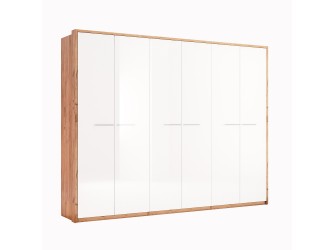 Szafa Arnika 6D z listwą okalającą 274 drzwi biały połysk