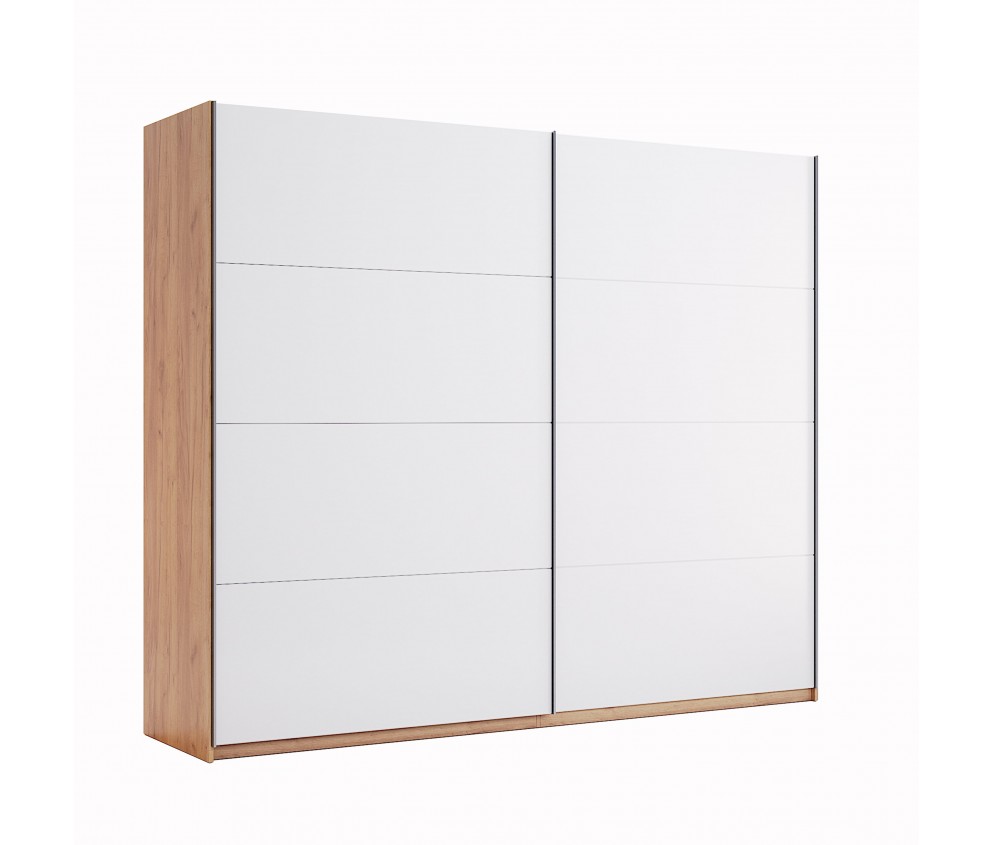 Szafa przesuwna Arnika 250 drzwi biały połysk