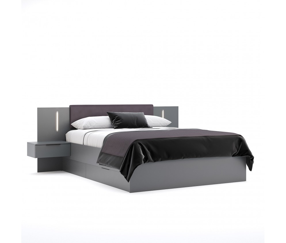 Łóżko Dominica 160 z tapicerowanym zagłówkiem