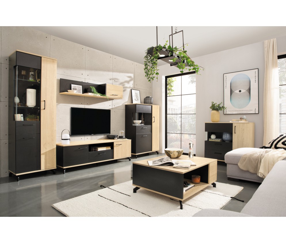 Szafka RTV Marsylia 160 CZARNY