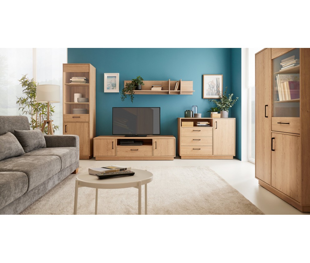 Półka Summer 120 Dąb Biszkoptowy z przegródkami