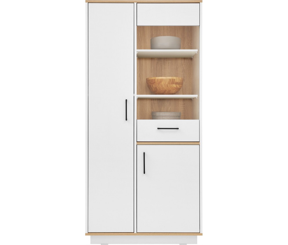 Regał Summer 80 2D1SZ Dąb Biszkoptowy/Biały półki