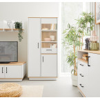 Regał Summer 80 2D1SZ Dąb Biszkoptowy/Biały półki