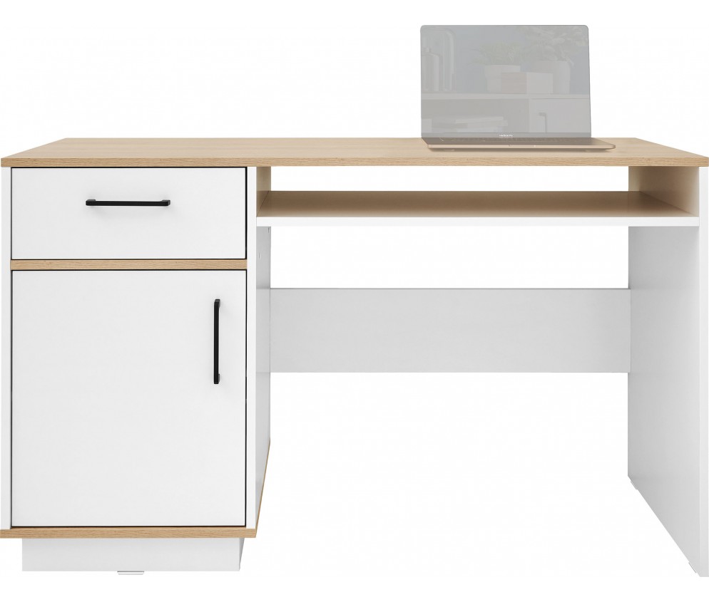 Biurko Summer 125 1D1SZ Dąb Biszkoptowy/Biały