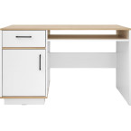 Biurko Summer 125 1D1SZ Dąb Biszkoptowy/Biały