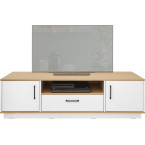Szafka RTV Summer 160 2D1SZ Dąb Biszkoptowy/Biały
