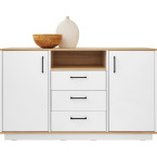 Komoda Summer 140 2D3SZ Dąb Biszkoptowy/Biały
