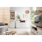 Komoda Summer 140 2D3SZ Dąb Biszkoptowy/Biały