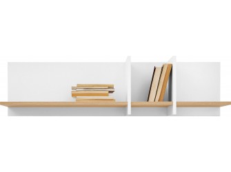 Półka Summer 120 Dąb Biszkoptowy/Biały z przegródkami