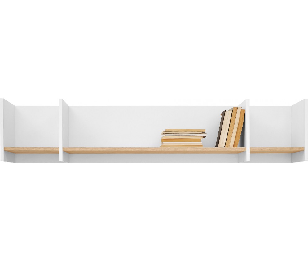 Półka Summer 150 Dąb Biszkoptowy/Biały z przegródkami