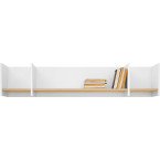 Półka Summer 150 Dąb Biszkoptowy/Biały z przegródkami