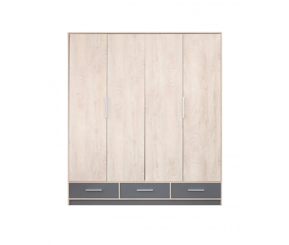 Szafa Morgana 204 4D3SZ Dąb Sonoma/Antracyt