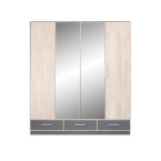 Szafa Morgana 204 4D3SZ Dąb Sonoma/Antracyt z lustrem