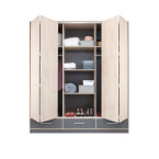 Szafa Morgana 204 4D3SZ Dąb Sonoma/Antracyt z lustrem