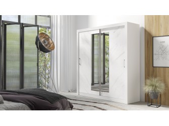 Szafa Carmen 200 Biały/Marmur Bianco