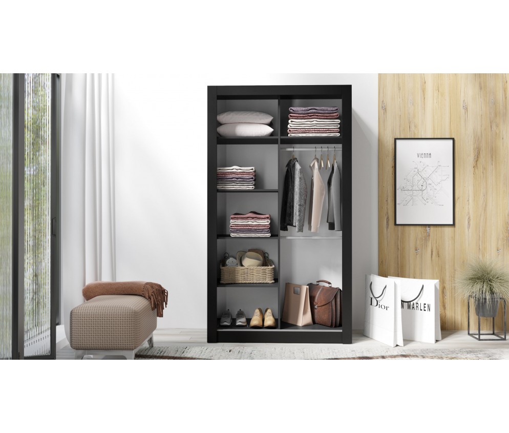 Szafa Carmen 120 Czarny/Black Royal