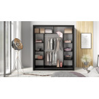 Szafa Carmen 200 Czarny/Black Royal