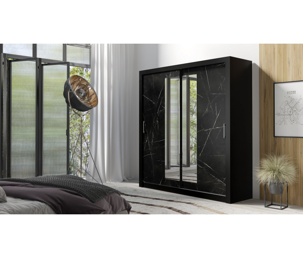 Szafa Carmen 200 Czarny/Black Royal