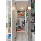 Szafa Sam 135 PRAWA/LEWA Biały Lux/Beton