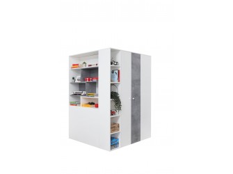 Szafa Sam 135 PRAWA/LEWA Biały Lux/Beton