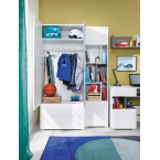 Szafa Sam 80 PRAWA/LEWA 2D2SZ Biały Lux/Beton