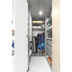 Szafa Sam 135 PRAWA/LEWA Biały Lux/Beton/Dąb