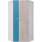 Szafa Plan 90 PRAWA/LEWA Biały Lux/Dąb/Morski narożna
