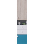 Szafa Plan 45 2D2SZ Biały Lux/Dąb/Morski LEWA/PRAWA