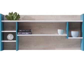 Półka Plan 125 Biały Lux/Dąb/Morski