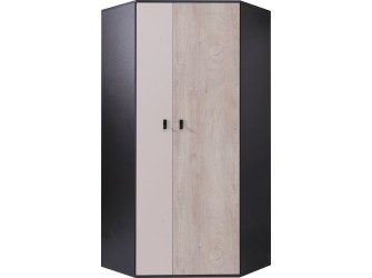 Szafa Plan 90 PRAWA/LEWA Biały Czarny/Dąb/Beż