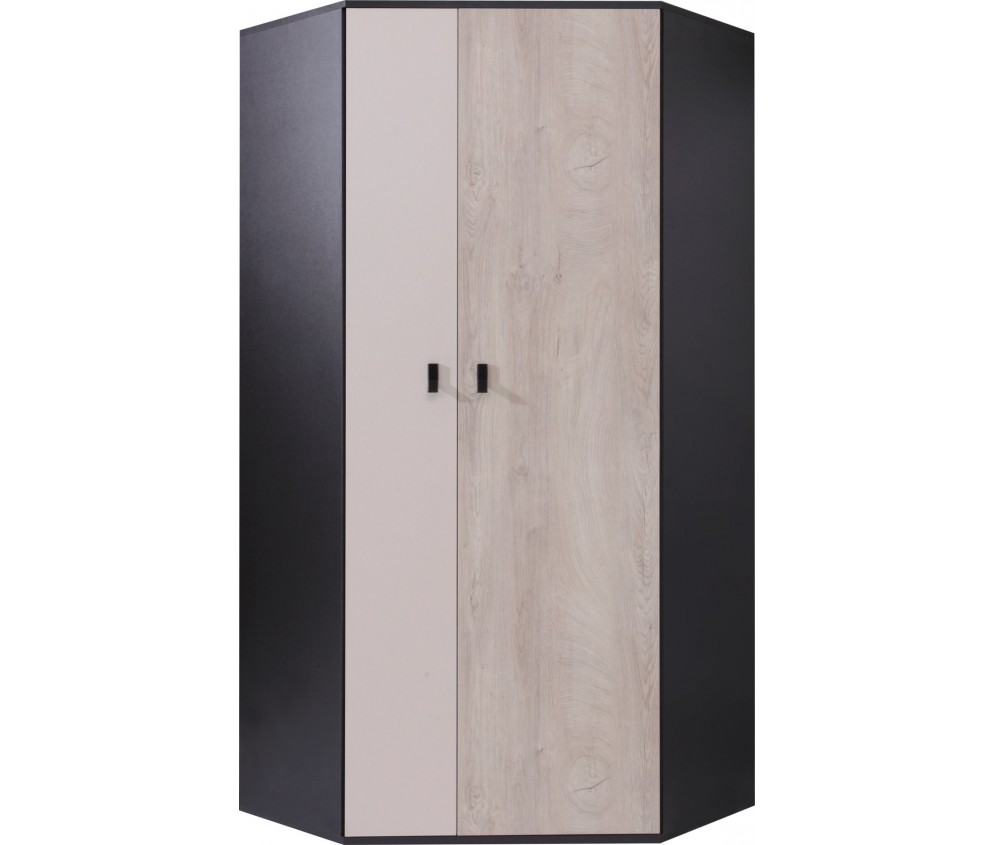 Szafa Plan 90 PRAWA/LEWA Biały Czarny/Dąb/Beż
