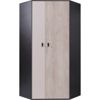 Szafa Plan 90 PRAWA/LEWA Biały Czarny/Dąb/Beż