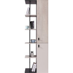 Regał Plan 60 2D Czarny/Dąb/Beż