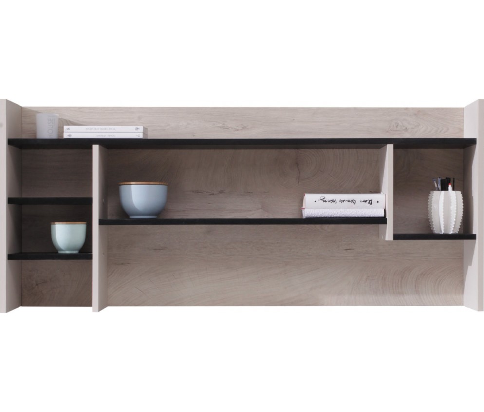 Półka Plan 125 Czarny/Dąb/Beż