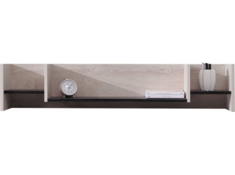 Półka Plan 125 Czarny/Dąb/Beż z przegródkami