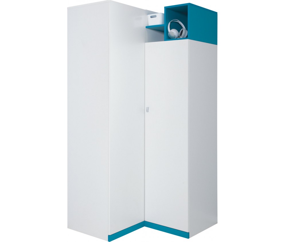 Szafa Kamaro 95 Biały Lux/ Turkus