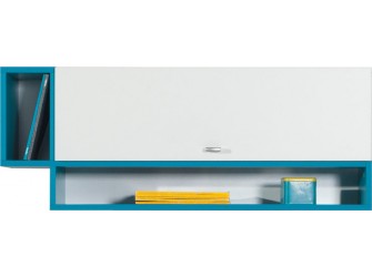 Półka Kamaro 100 1D Biały Lux/ Turkus