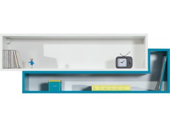 Półka Kamaro 115 Biały Lux/ Turkus