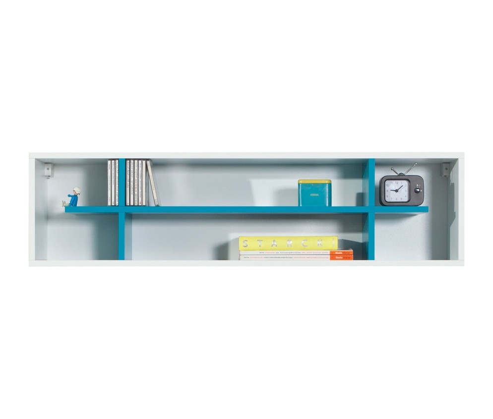 Półka Kamaro 115 Biały Lux/ Turkus