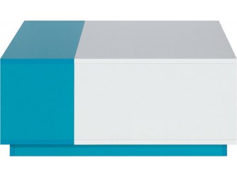 Stolik Kamaro 80 Biały Lux/ Turkus