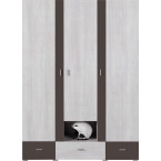 Szafa Naomi 140 3D3SZ Sosna Bielona/Earth