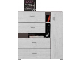 Komoda Naomi 90 1D4SZ Sosna Bielona/Earth