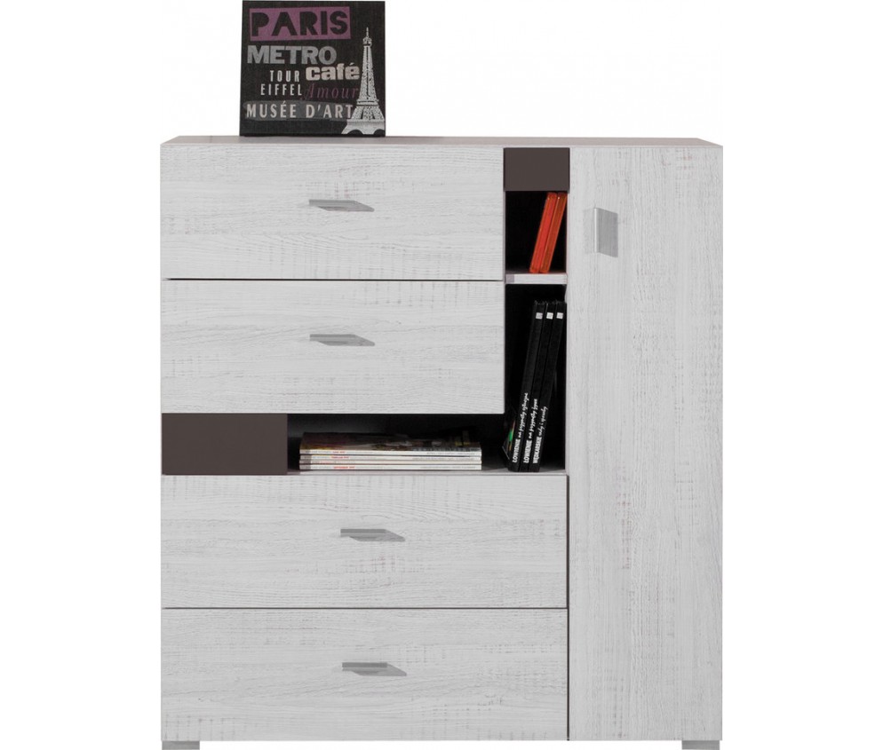 Komoda Naomi 90 1D4SZ Sosna Bielona/Earth