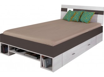 Łóżko Naomi 120 Sosna Bielona/Earth