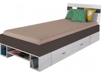 Łóżko Naomi 90 Sosna Bielona/Earth