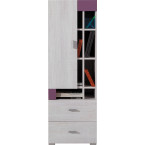 Regał Naomi 45 1D2SZ Sosna Bielona/Viola