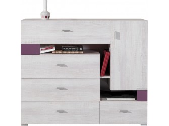 Komoda Naomi 120 1D5SZ Sosna Bielona/Viola